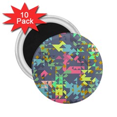 Pastel Scattered Pieces 2 25  Magnet (10 Pack) by LalyLauraFLM