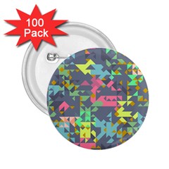 Pastel Scattered Pieces 2 25  Button (100 Pack) by LalyLauraFLM