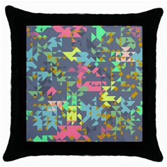 Pastel Scattered Pieces Throw Pillow Case (black) by LalyLauraFLM