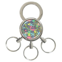 Pastel Scattered Pieces 3-ring Key Chain