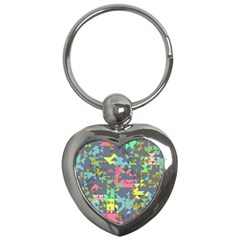 Pastel Scattered Pieces Key Chain (heart)