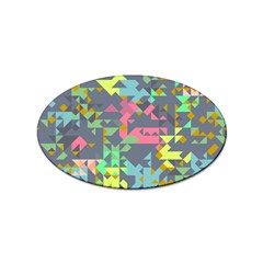 Pastel Scattered Pieces Sticker (oval)