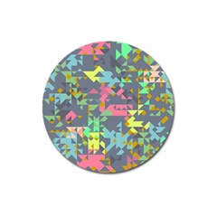 Pastel Scattered Pieces Magnet 3  (round) by LalyLauraFLM