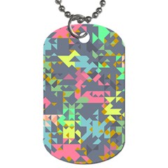 Pastel Scattered Pieces Dog Tag (one Side)