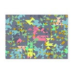 Pastel scattered pieces Sticker A4 (10 pack) Front