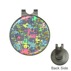 Pastel Scattered Pieces Golf Ball Marker Hat Clip