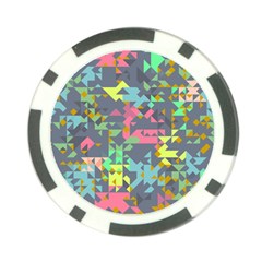 Pastel Scattered Pieces Poker Chip Card Guard by LalyLauraFLM