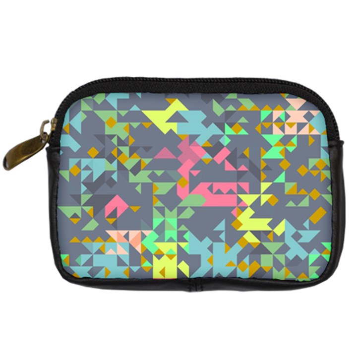 Pastel scattered pieces Digital Camera Leather Case