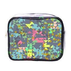 Pastel Scattered Pieces Mini Toiletries Bag (one Side)