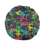 Pastel scattered pieces Standard 15  Premium Round Cushion  Front