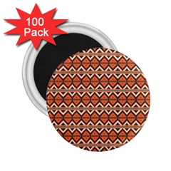 Brown Orange Rhombus Pattern 2 25  Magnet (100 Pack) 