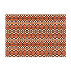 Brown Orange Rhombus Pattern Sticker A4 (10 Pack)