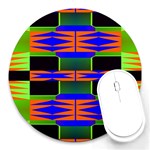 Distorted shapes pattern Round Mousepad Front