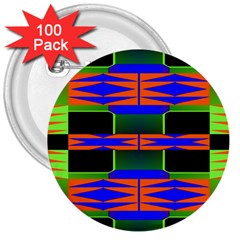 Distorted Shapes Pattern 3  Button (100 Pack)