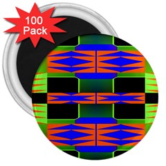 Distorted Shapes Pattern 3  Magnet (100 Pack)