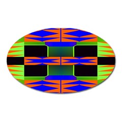 Distorted Shapes Pattern Magnet (oval)