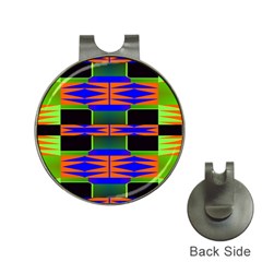 Distorted Shapes Pattern Golf Ball Marker Hat Clip