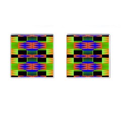 Distorted Shapes Pattern Cufflinks (square)