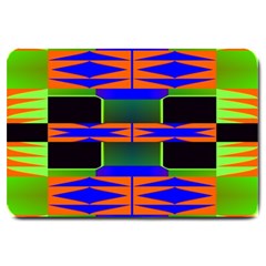 Distorted Shapes Pattern Large Doormat