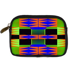 Distorted Shapes Pattern Digital Camera Leather Case