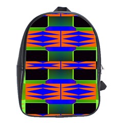 Distorted Shapes Pattern School Bag (large)