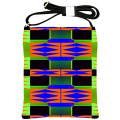 Distorted Shapes Pattern Shoulder Sling Bag