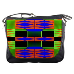 Distorted Shapes Pattern Messenger Bag