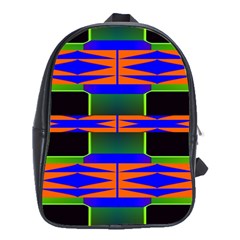 Distorted Shapes Pattern School Bag (xl)