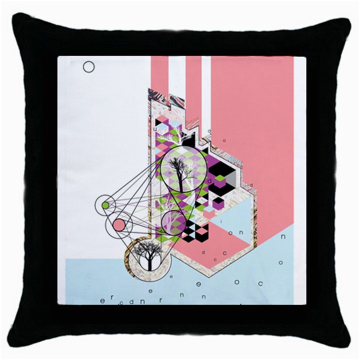 under construction Black Throw Pillow Case