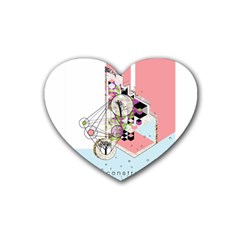 Under Construction Rubber Coaster (heart) 