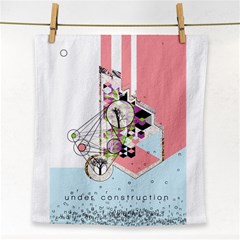 Under Construction Face Towel