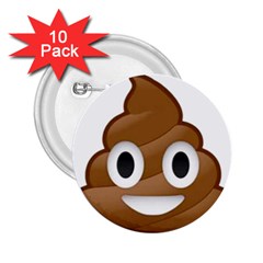 Poop 2 25  Buttons (10 Pack)  by redcow