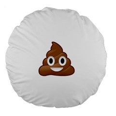 Poop Large 18  Premium Round Cushions by redcow