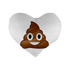 Poop Standard 16  Premium Heart Shape Cushions