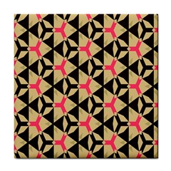 Shapes In Triangles Pattern Tile Coaster by LalyLauraFLM