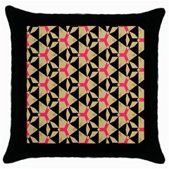 Shapes In Triangles Pattern Throw Pillow Case (black)