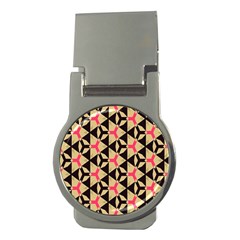 Shapes In Triangles Pattern Money Clip (round)