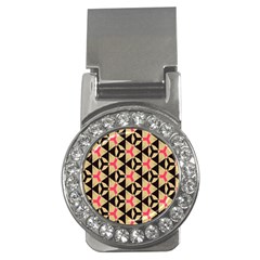 Shapes In Triangles Pattern Money Clip (cz) by LalyLauraFLM