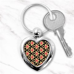 Shapes In Triangles Pattern Key Chain (heart)