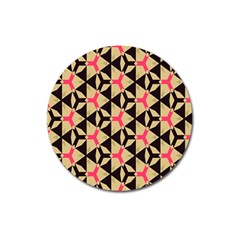 Shapes In Triangles Pattern Magnet 3  (round)