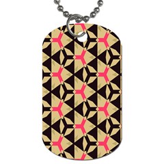 Shapes In Triangles Pattern Dog Tag (two Sides)