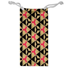 Shapes In Triangles Pattern Jewelry Bag by LalyLauraFLM