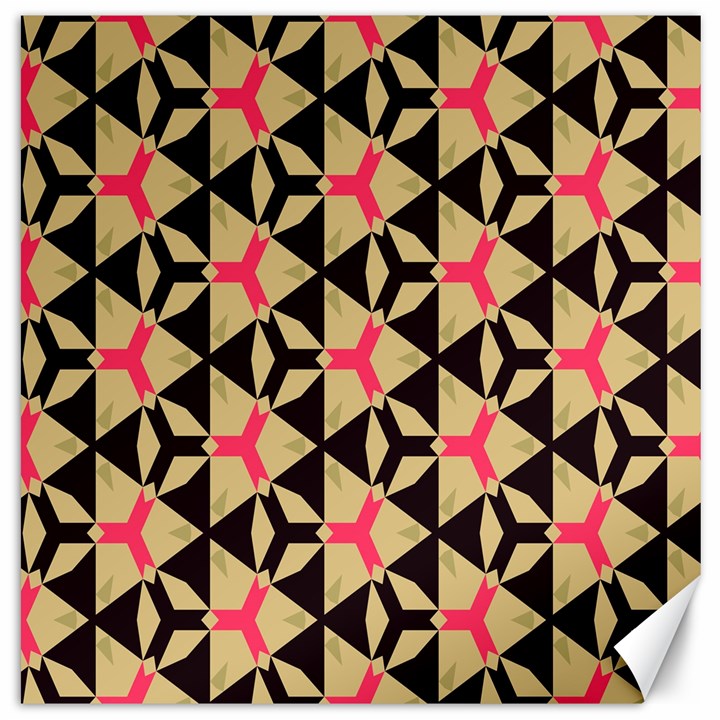 Shapes in triangles pattern Canvas 20  x 20 