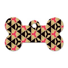 Shapes In Triangles Pattern Dog Tag Bone (two Sides) by LalyLauraFLM