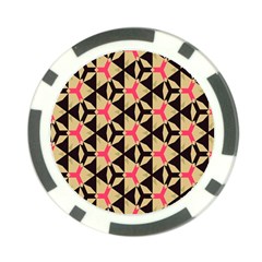 Shapes In Triangles Pattern Poker Chip Card Guard by LalyLauraFLM