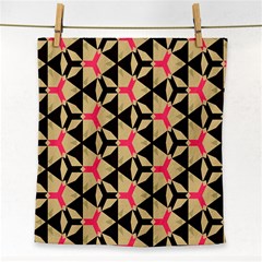 Shapes In Triangles Pattern Face Towel by LalyLauraFLM