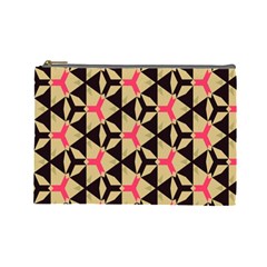 Shapes In Triangles Pattern Cosmetic Bag (large) by LalyLauraFLM