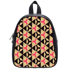 Shapes In Triangles Pattern School Bag (small)