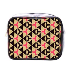 Shapes In Triangles Pattern Mini Toiletries Bag (one Side)