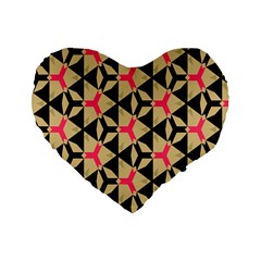 Shapes In Triangles Pattern Standard 16  Premium Heart Shape Cushion 